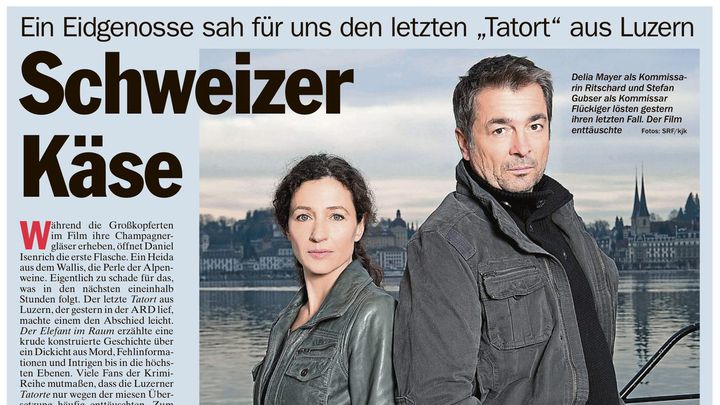 Zeitungsausschnitt: tz, „Schweizer Käse“, 28. Oktober 2019